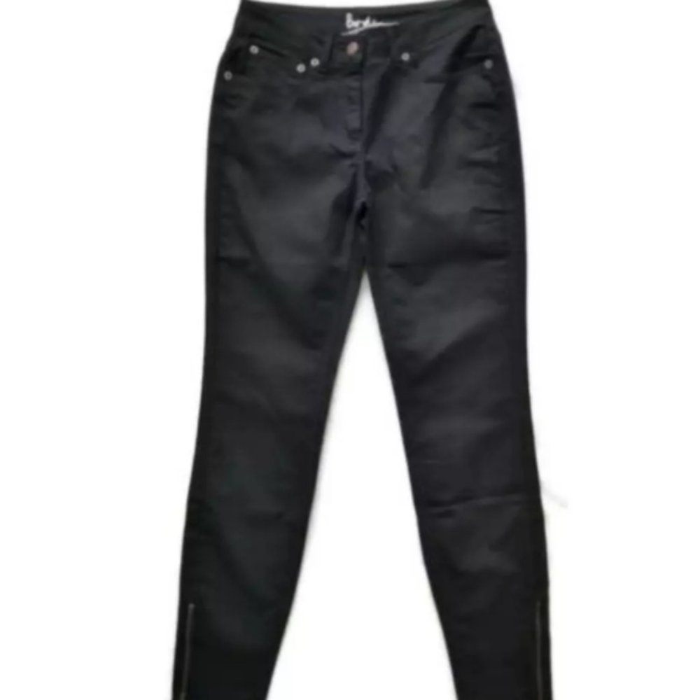 Boden Black Jeans w/zippered cuffs